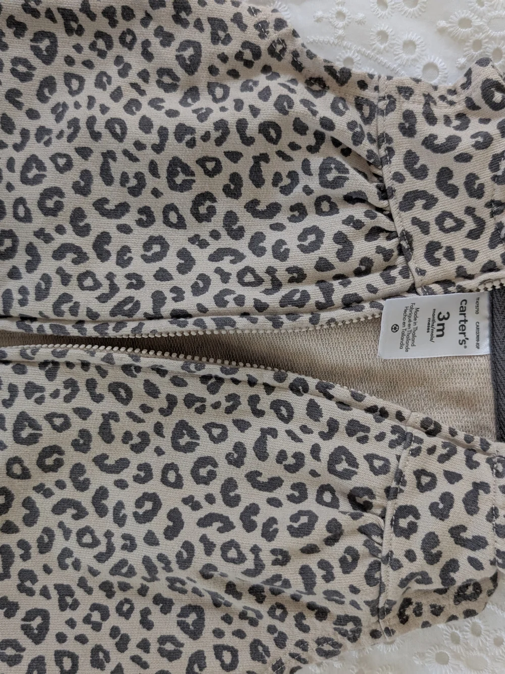 Carter's Leopard Hooded Vest & Gray Ribbed 4-Piece Set